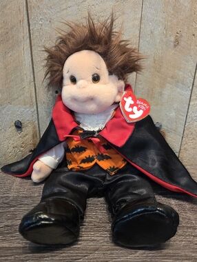 Ty Beanie Kids Collection Tumbles in Halloween Vampire Costume 90s Plush Spooky